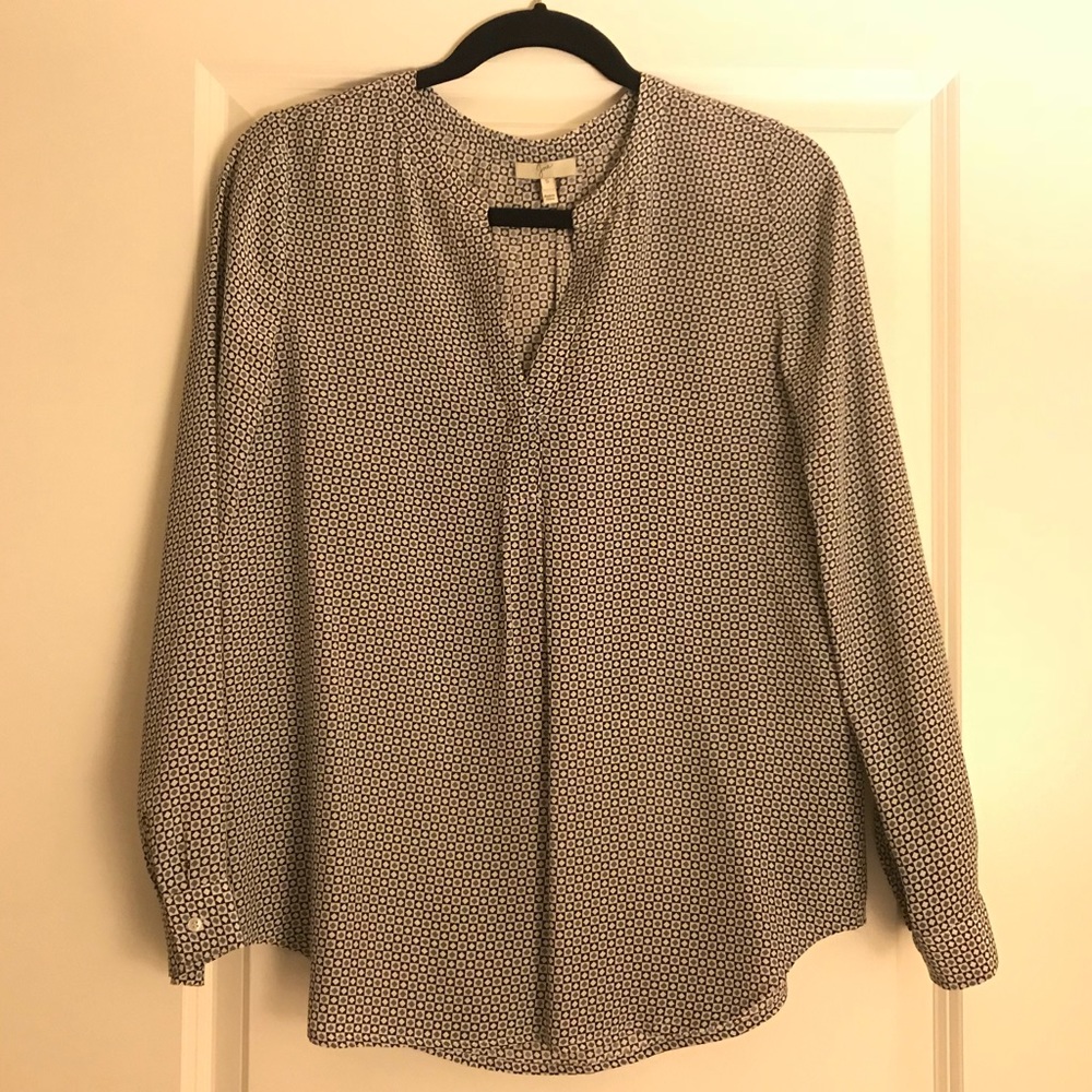 Joie Silk Patterned Blouse, Long Sleeve (Size S)